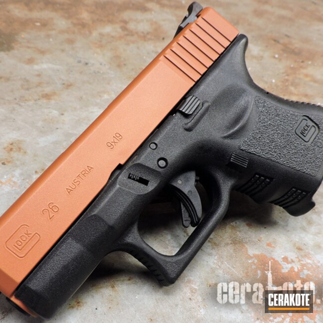 Cerakoted Cerakote Copper Suede Featured On This Glock 26 Slide