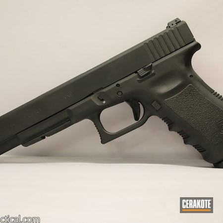 Powder Coating: 9mm,Glock,Gun Coatings,Black,S.H.O.T,Glock 17L,Pistol,Solid Tone,Single Shade,Gen II Graphite Black HIR-146