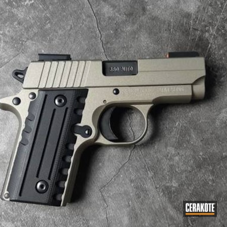 Powder Coating: Gun Coatings,Two Tone,S.H.O.T,Sig Sauer,Pistol,Midnight Blue H-238,Stainless H-152,Sig Sauer P238