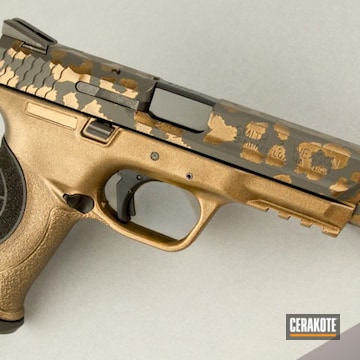 Cerakoted Smith & Wesson M&p 9 Handgun In A Two Toned Cerakote Finish