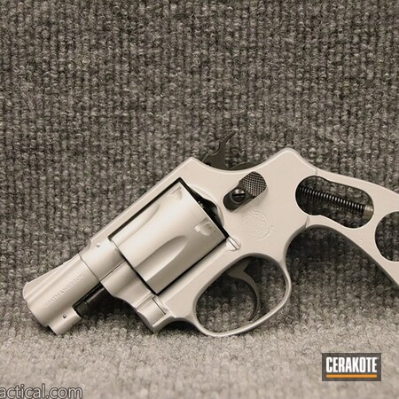 Powder Coating: Graphite Black H-146,Satin Aluminum H-151,Smith & Wesson,Gun Coatings,Two Tone,S.H.O.T,Revolver,Smith & Wesson Model 37