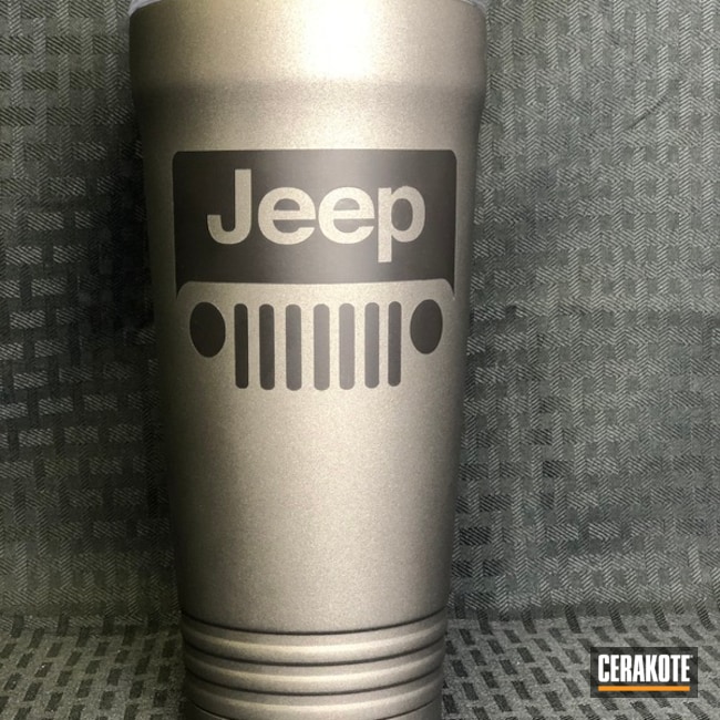 Jeep Themed Tumbler Cup done in Cerakote H-146 and H-237 by TRACEY ...