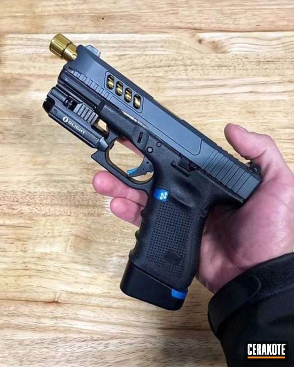 Glock 19 With A Cerakote H 234 Sniper Grey Finish By Chris Steele Cerakote