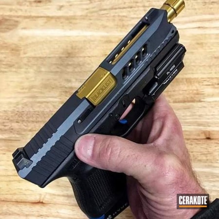 Powder Coating: Glock,Gun Coatings,S.H.O.T,Pistol,Glock 19,Sniper Grey H-234,Custom