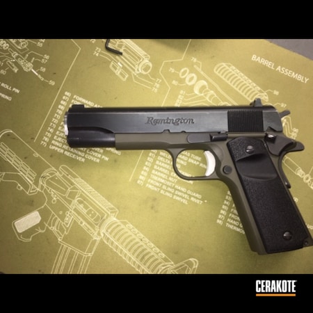 Powder Coating: Gun Coatings,Two Tone,1911,Frame,S.H.O.T,Pistol,Remington,O.D. Green H-236