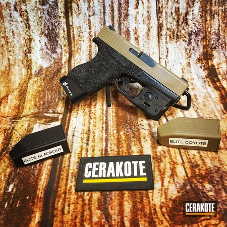 Powder Coating: Glock 43,M17 COYOTE TAN E-170,Glock,Streamlight,Gun Coatings,Cerakote Elite Series,BLACKOUT E-100,S.H.O.T,Pistol,Hyve