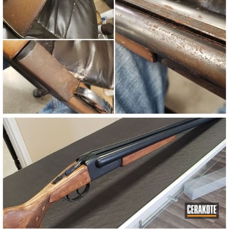 Powder Coating: Gun Coatings,Shotgun,S.H.O.T,Midnight E-110,Complete Restoration,Savage Arms,Restoration,Shotgun Restoration,Double Barrel Shotgun