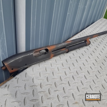 Cerakoted Battleworn Remington 870 Shotgun