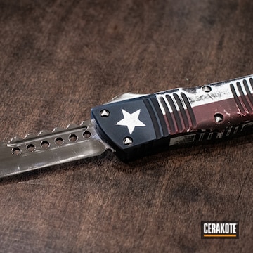 Cerakoted Battleworn Texas Flag Finish On This Microtech Otf Knife