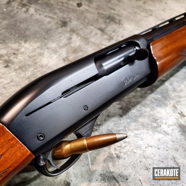 Cerakoted Refinished Remington 11-87 With Cerakote Midnight Blue