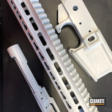 Cerakoted Gun Parts In A Two Toned Pink And White Cerakote Finish