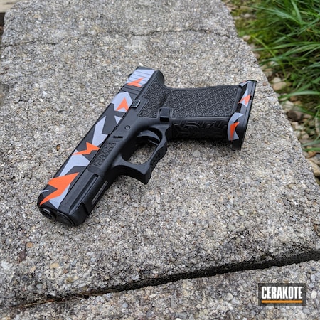 Powder Coating: Hunter Orange H-128,Glock,Gun Coatings,S.H.O.T,Pistol,Glock 19,Splinter Camo
