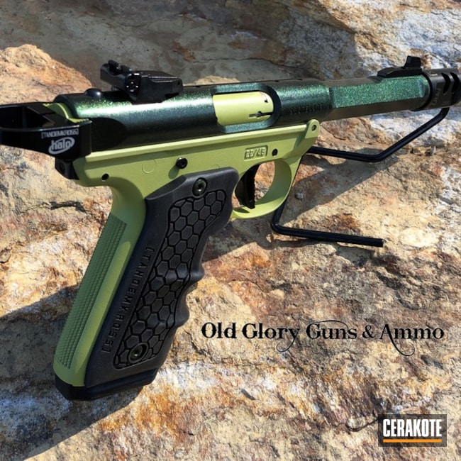Cerakoted Ruger Mark Iv Target Handgun With A Cerakote And Gun Candy Finish