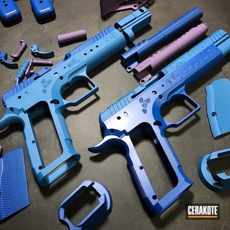 Powder Coating: Gun Coatings,NRA Blue H-171,S.H.O.T,Gun Parts,Sea Blue H-172,Pastel Purple H-138