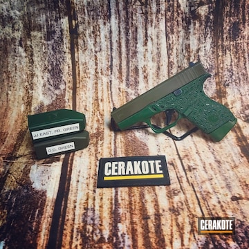 Cerakoted Cerakoted Glock 42 Handgun In H-400 And H-236