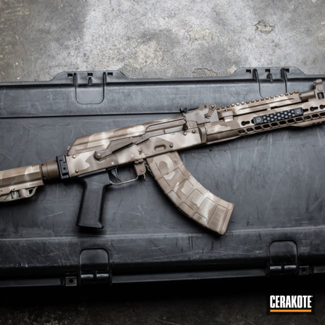 AK Rifle with a 3-Color MultiCam Finish by Web User | Cerakote