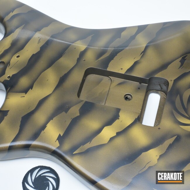 Cerakoted Refinished Guitar Body Using Cerakote H-148, H-190 And H-122