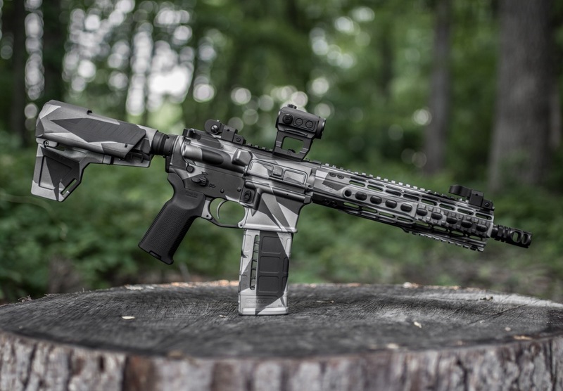 Tactical Rifle with a 3-Color Splinter Camo Finish by Web User | Cerakote