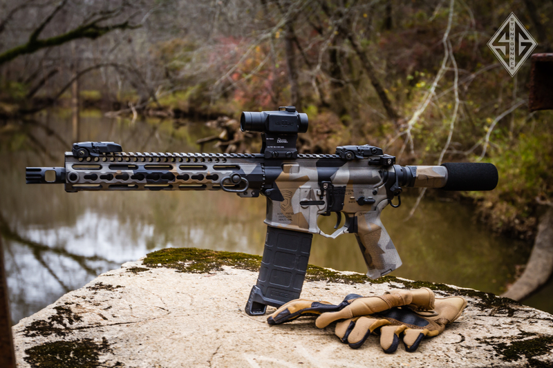 Cerakote Splinter Camo Finish using H-148, H-190, H-170 and H-237 by ...
