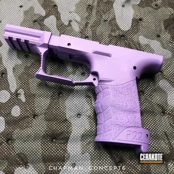 Cerakoted Walther P22 Handgun Cerakoted With H-217 Bright Purple