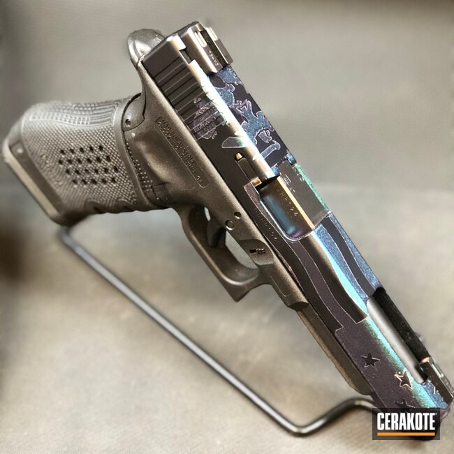 Cerakoted Glock 34 Cerakoted With H-238 Midnight Blue