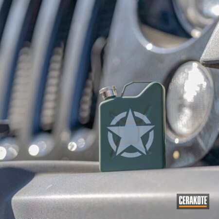 Powder Coating: Bright White H-140,Mil Spec O.D. Green H-240,Flask,Lifestyle,JEEP,More Than Guns,Jerry Can
