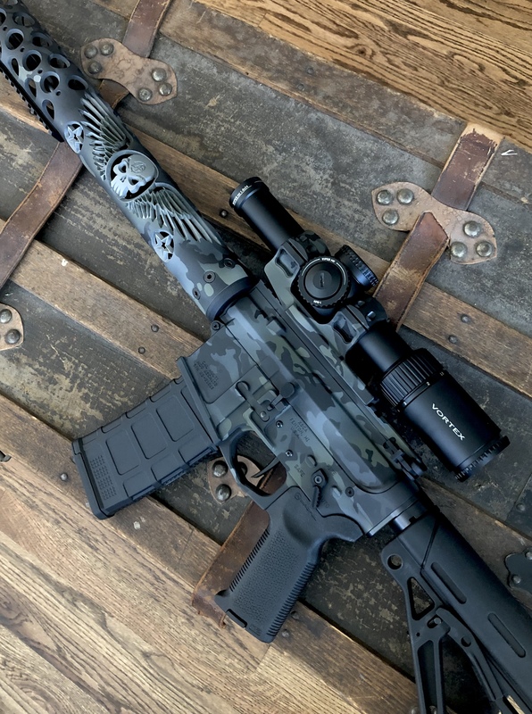 Custom Hand Guard Custom Rifle Build with Unique-AR Handguard and Cerakote Camo Finish by ...