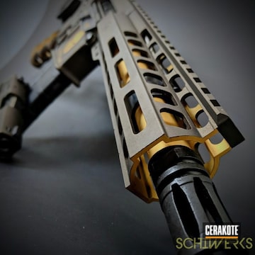 Cerakoted Matching Spartan Themed Sig And Ar-15