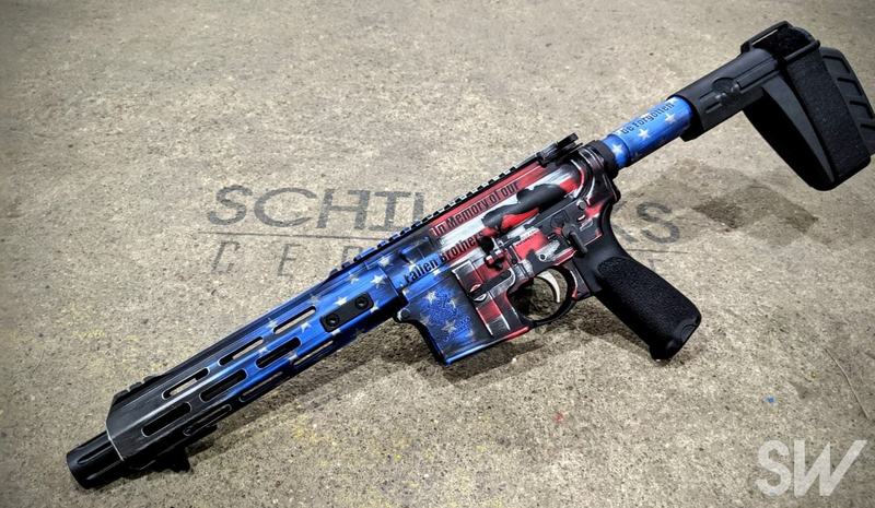 Patriotic Themed Rifle with Distressed American Flag Finish by SAM ...