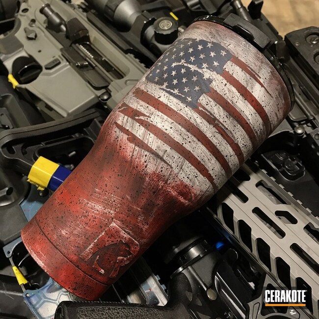 Cerakoted Cerakote American Flag Finish On This Rtic Tumbler Cup