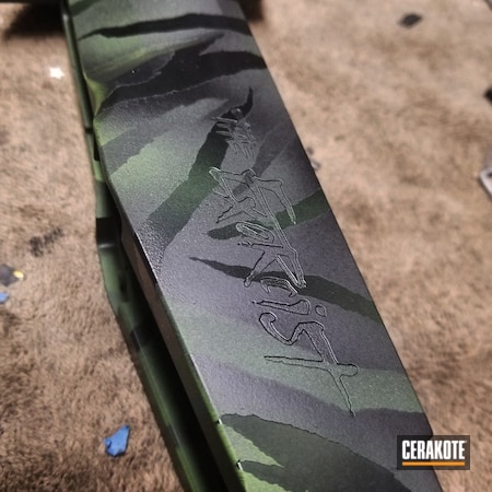 Powder Coating: Tiger Stripes,S.H.O.T,Movie Theme,Springfield Armory,Exorcist,Tungsten H-237,Horror,M1A,Graphite Black H-146,Gun Coatings,Zombie Green H-168,Camo,Zombie