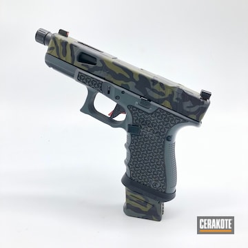 Cerakoted Laser Engraved Glock 19 With Custom Multicam Cerakote Finish