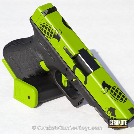 Powder Coating: Glock,Zombie Green H-168,Handguns,Armor Black H-190