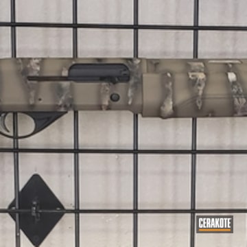 Cerakoted Custom Shotgun With A Cerakote Riptile Camo Finish