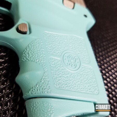 Powder Coating: Smith & Wesson,Gun Coatings,Ladies,S.H.O.T,Pistol,Bodyguard,M&P,Shimmer Aluminum H-158,Robin's Egg Blue H-175