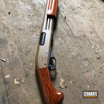 Cerakoted Remington 870 Tac14 Shotgun Cerakoted With H-250 A.i. Dark Earth