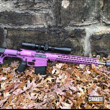 Cerakoted Two Toned Tactical Rifle Cerakoted With H-224 Sig Pink
