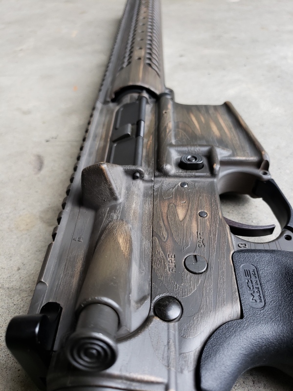 Cerakote Woodgrain Finish on this FNH Rifle by Web User | Cerakote