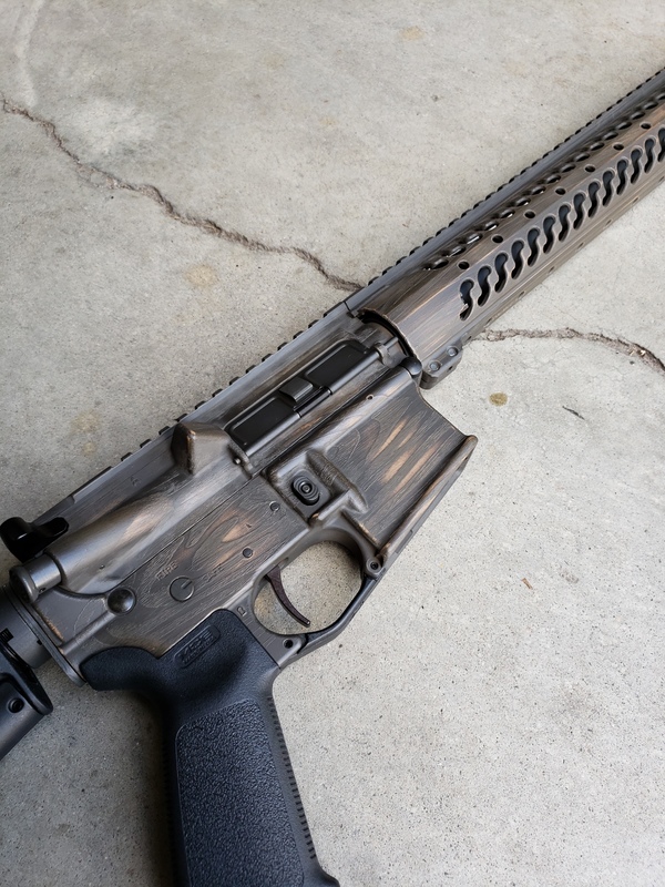 Cerakote Woodgrain Finish on this FNH Rifle by Web User | Cerakote