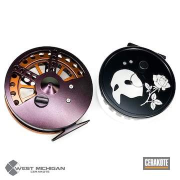 Cerakoted Custom Fishing Reel In H-146, H-297 And H-300
