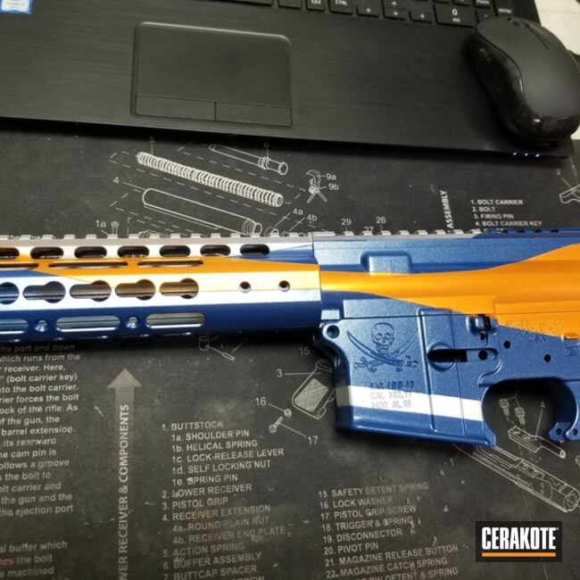 Cerakoted Guardians Of The Galaxy Themed Spike's Tactical Upper / Lower / Handguard