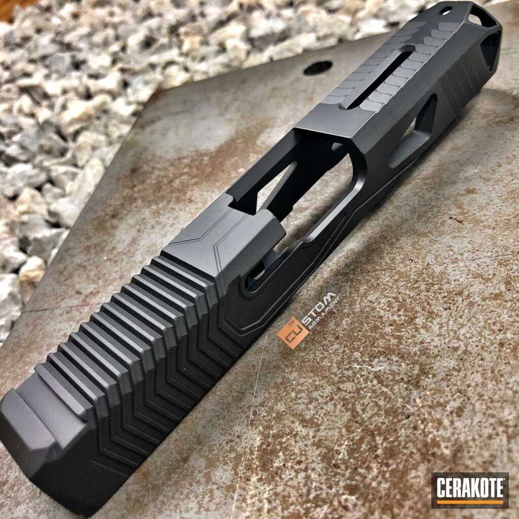 Custom Slide Cerakoted With H 190 Armor Black By Glen Cerakote