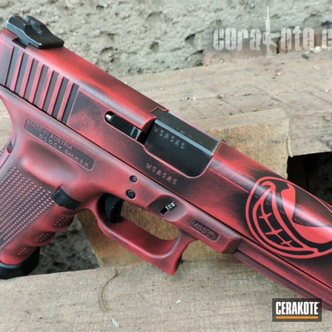 Cerakoted Battleworn Cerakote Glock 17 Handgun