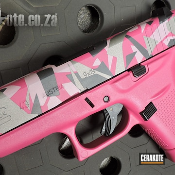 Cerakoted Glock 43 Pink Splinter Camo
