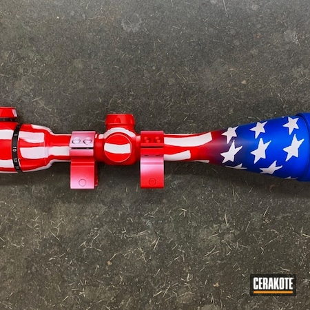 Powder Coating: Rifle Scope,Snow White H-136,NRA Blue H-171,S.H.O.T,Scope,USMC Red H-167,American Flag Theme,American Flag,Stars and Stripes