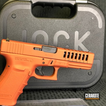 Cerakoted Glock Cerakoted With H-310 Copper Suede