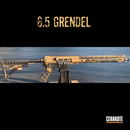 Powder Coating: Graphite Black H-146,Gun Coatings,Two Tone,S.H.O.T,6.5 Grendel,Tactical Rifle,AR-15,Custom Built,Burnt Bronze H-148