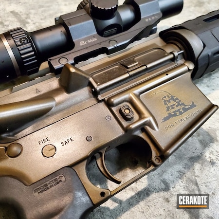 Powder Coating: Midnight Bronze H-294,Distressed,Gun Coatings,S.H.O.T,DPMS Panther Arms,Tactical Rifle,AR-15,SIG™ DARK GREY H-210,Battleworn,Dont Tread On Me,Burnt Bronze H-148,Graphics