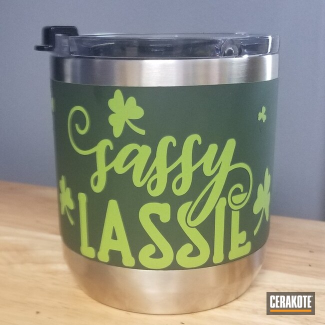 Cerakoted St. Patrick Themed Cup