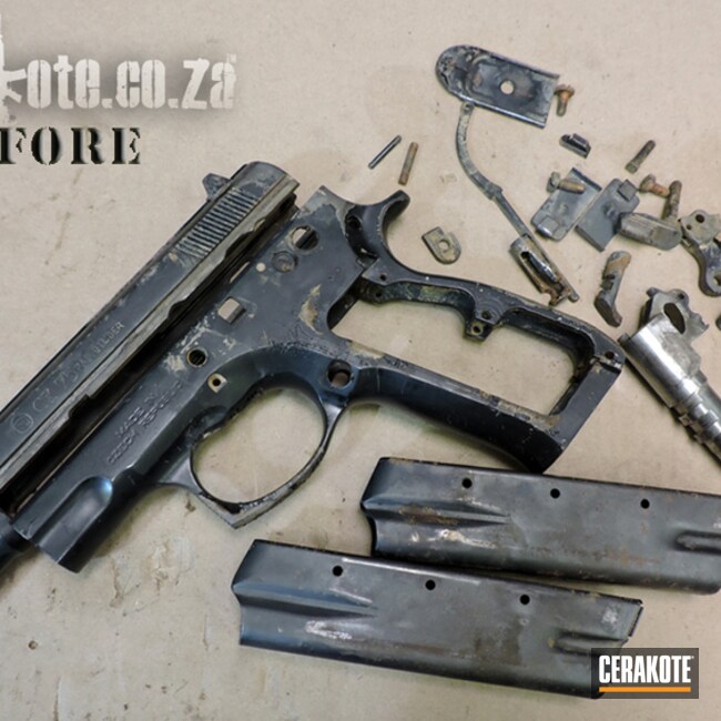 Cerakoted Before And After Cz 75 Rescue